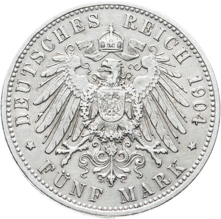 Германия (Бавария) 5 марок 1904, реверс