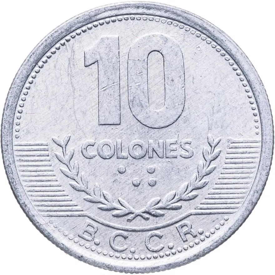 Коста-Рика 10 колонов (colones) 2008