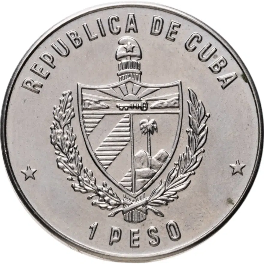 Куба 1 песо (peso) 1984  Транспорт Кубы - Воланте, реверс