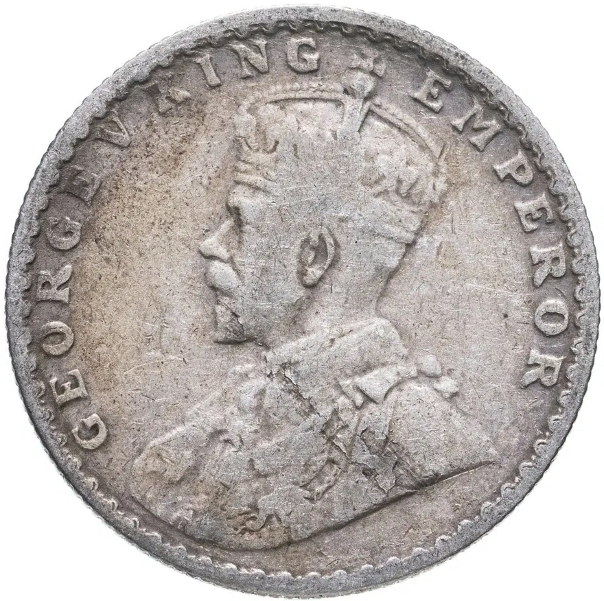 Индия (Британская) 1/2 рупии (rupee) 1928, реверс
