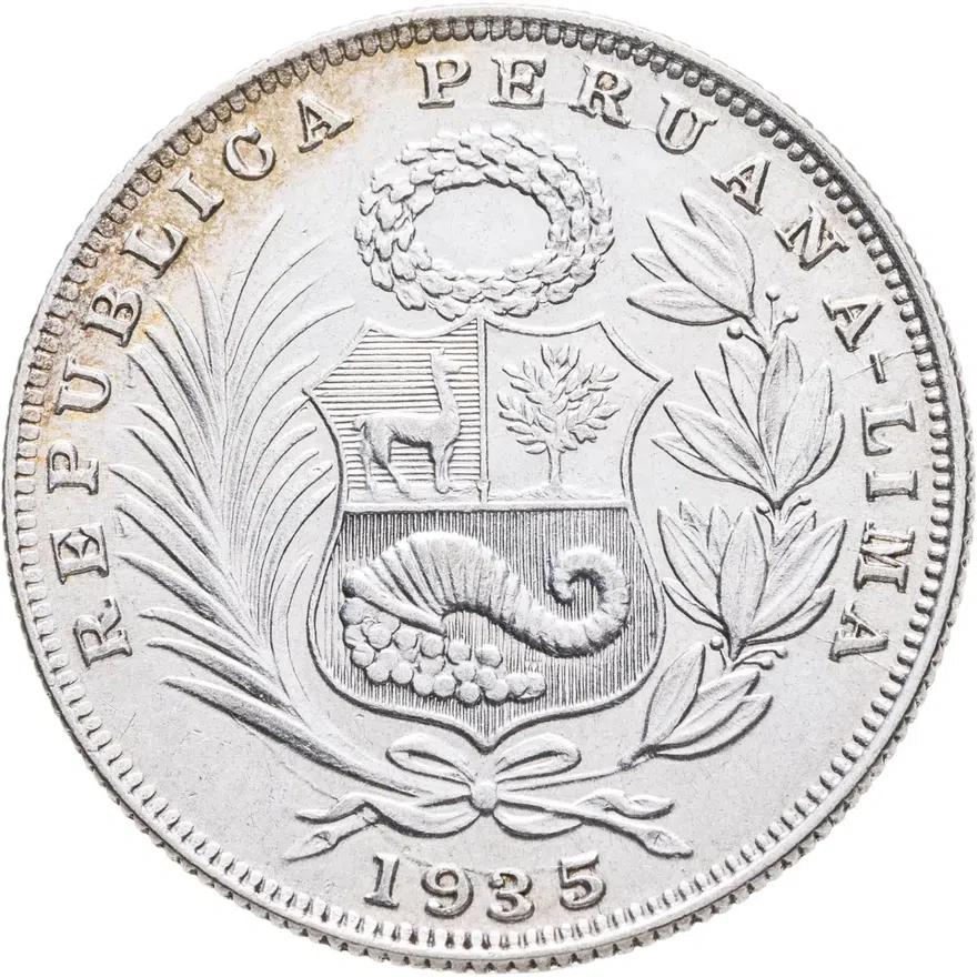 Перу 1/2 соль 1935, реверс