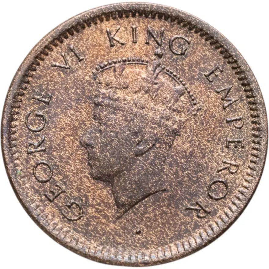 Индия (Британская) 1/12 анны (anna) 1939 •