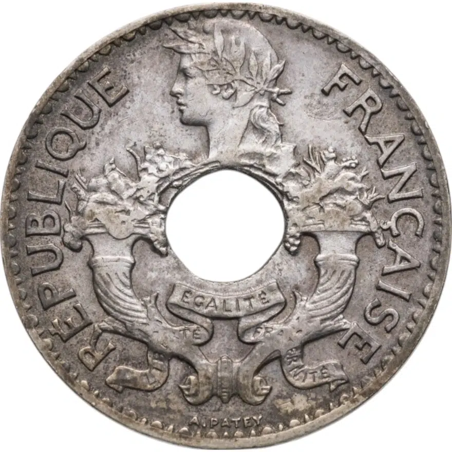 Французский Индокитай 5 сантимов (centimes) 1938, реверс