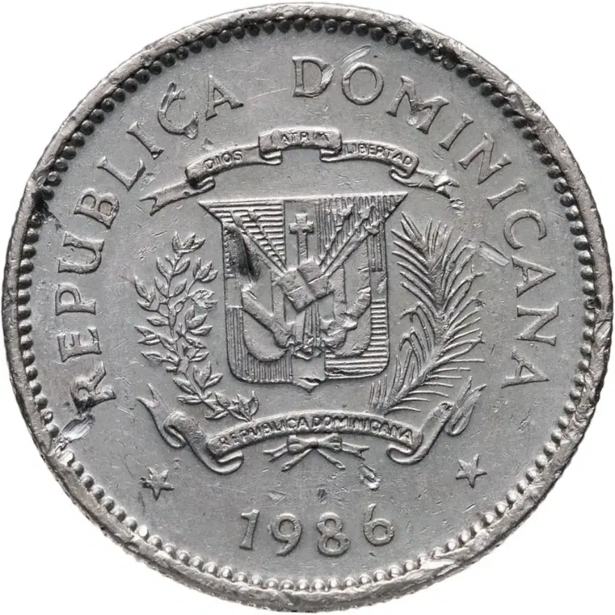 Доминикана 10 сентаво (centavos) 1986
