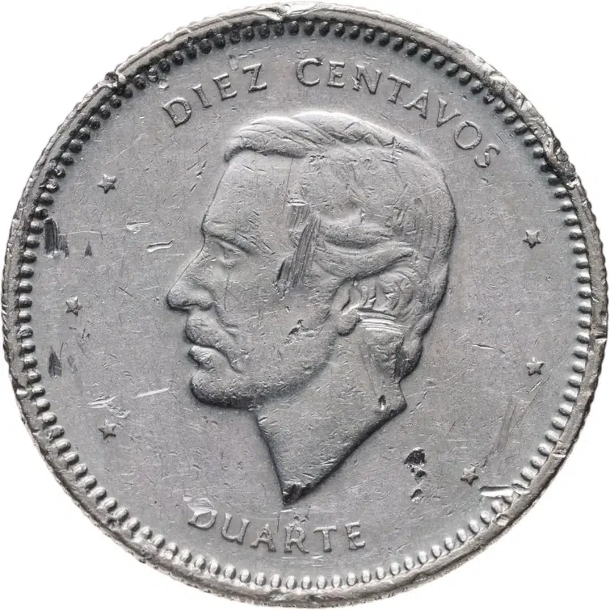Доминикана 10 сентаво (centavos) 1986, реверс