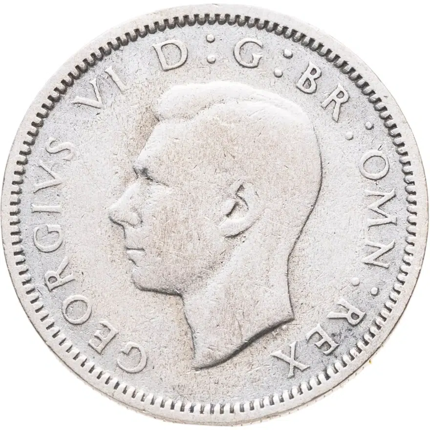 Великобритания 6 пенсов (pence) 1940, аверс