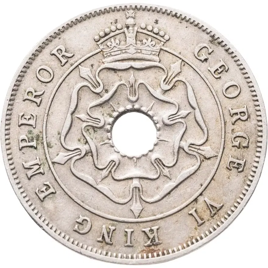 Южная Родезия 1 пенни (penny) 1942  Медно-никелевый сплав /серый цвет/