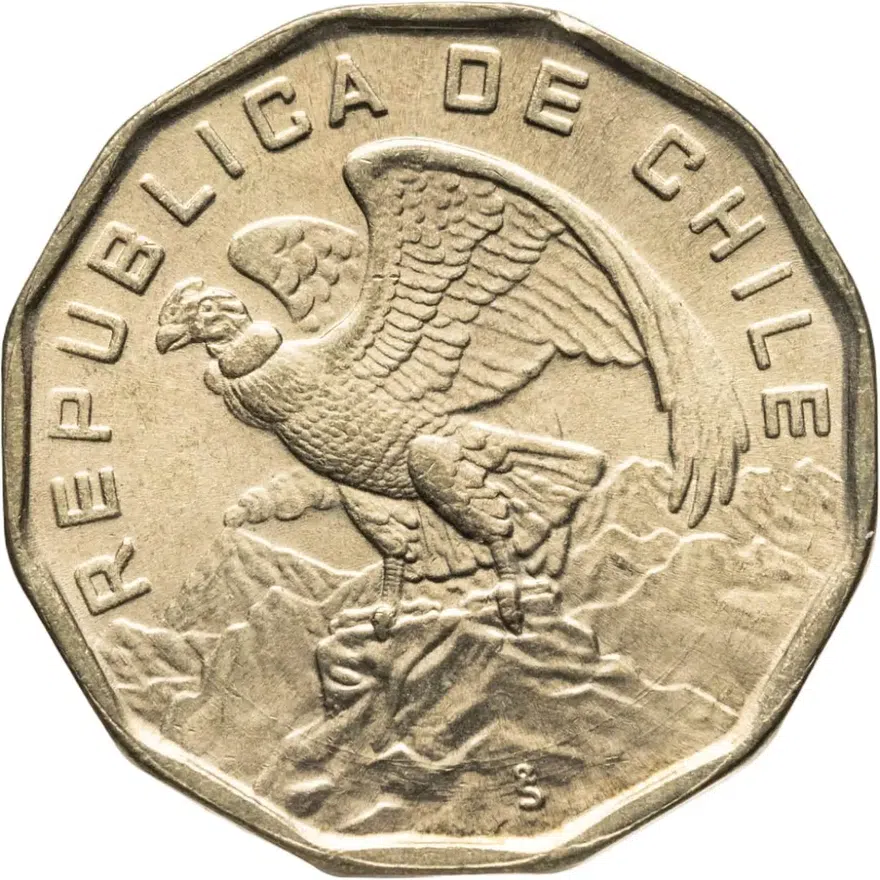 Чили 100 эскудо (escudos) 1974, реверс