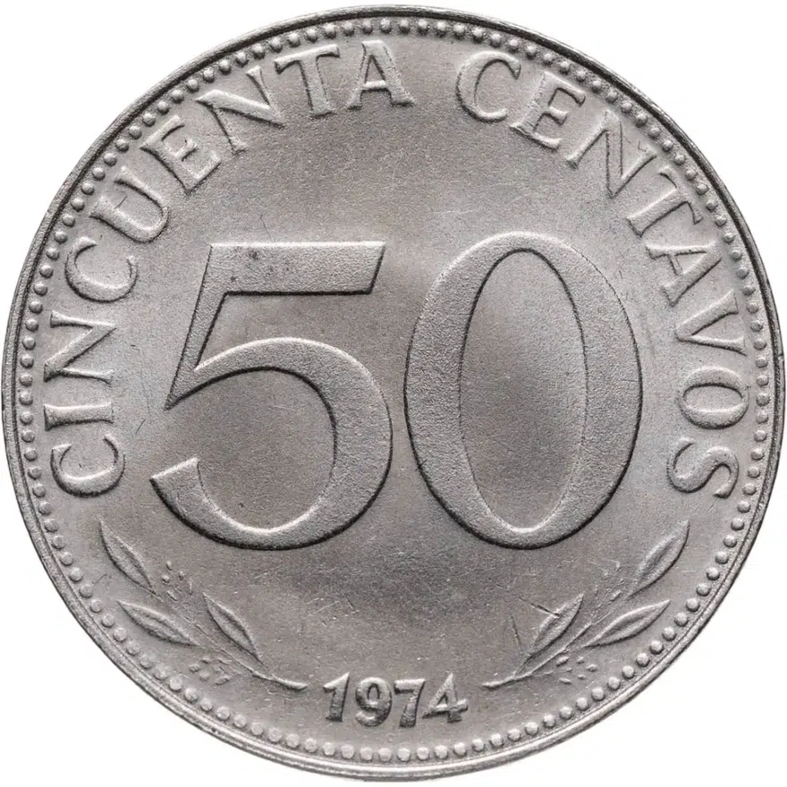 Боливия 50 сентаво (centavos) 1974