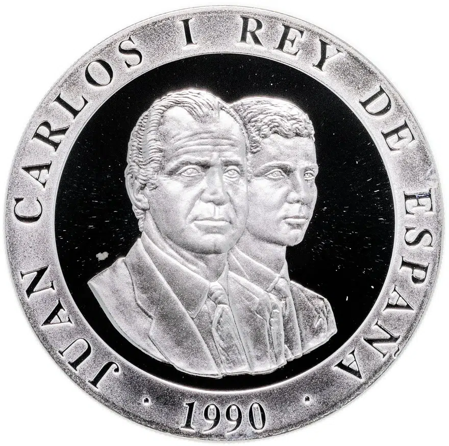 Испания 2000 песет (pesetas) 1990 "XXV Летние Олимпийские игры, Барселона 1992 - футбол", реверс