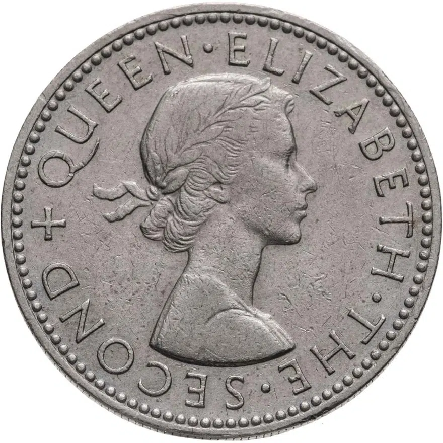 Новая Зеландия 1 шиллинг (shilling) 1958, реверс