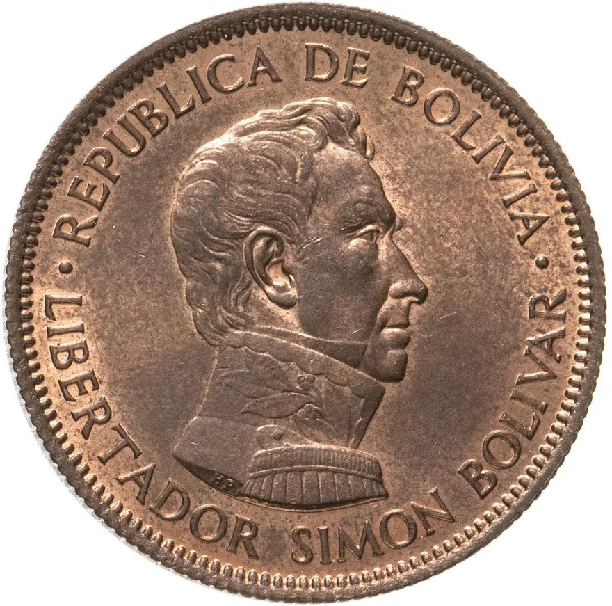 Боливия 10 боливиано (bolivianos) 1951, реверс