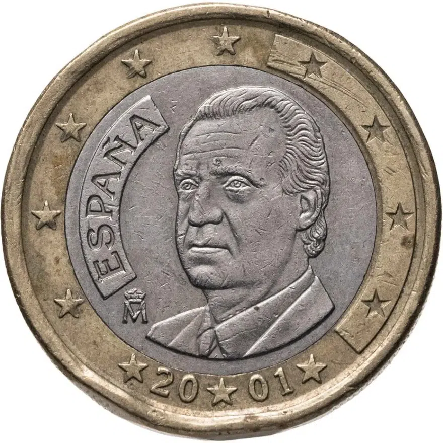 Испания 1 евро 2001, реверс