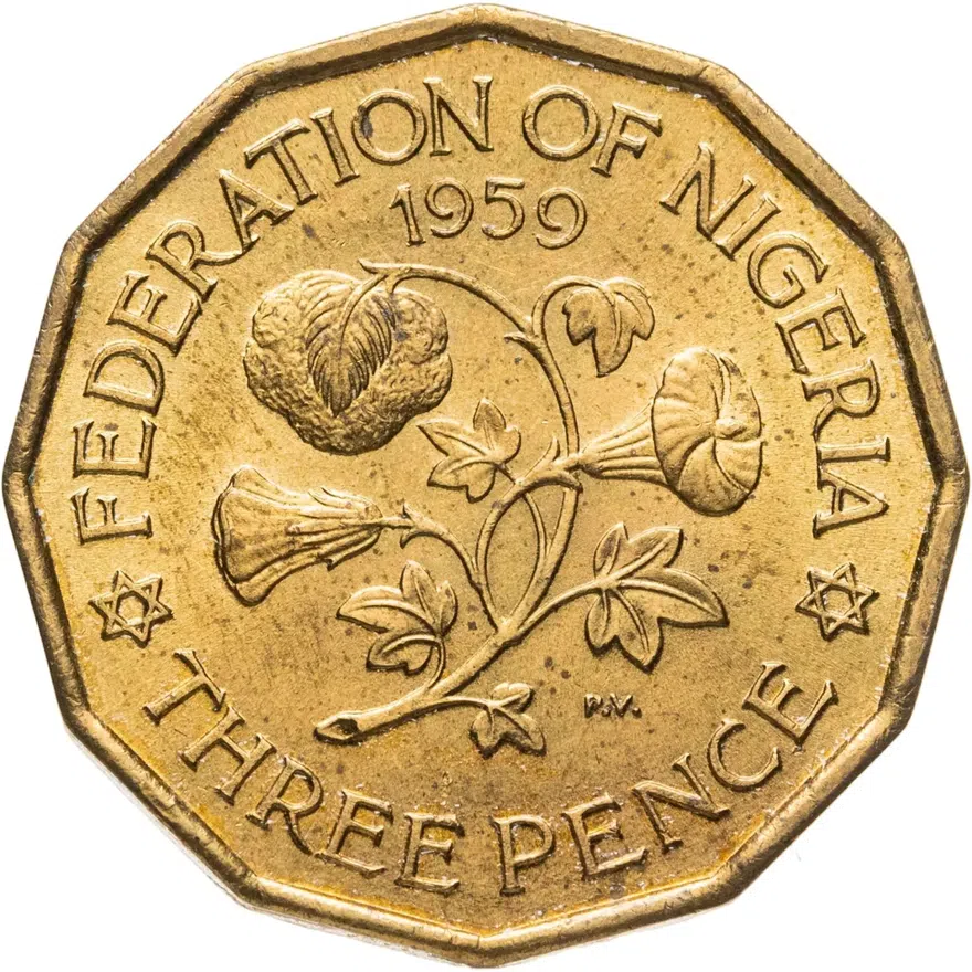 Нигерия 3 пенса 1959