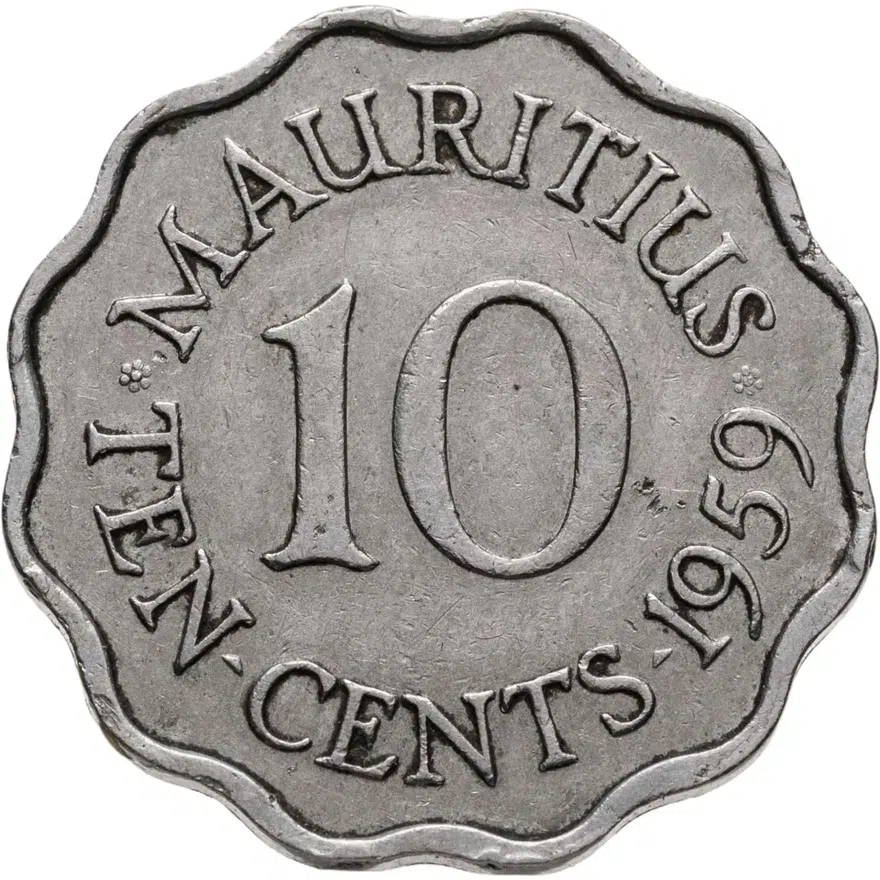 Маврикий 10 центов (cents) 1959