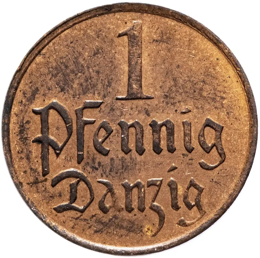 Данциг 1 пфенниг (pfennig) 1929