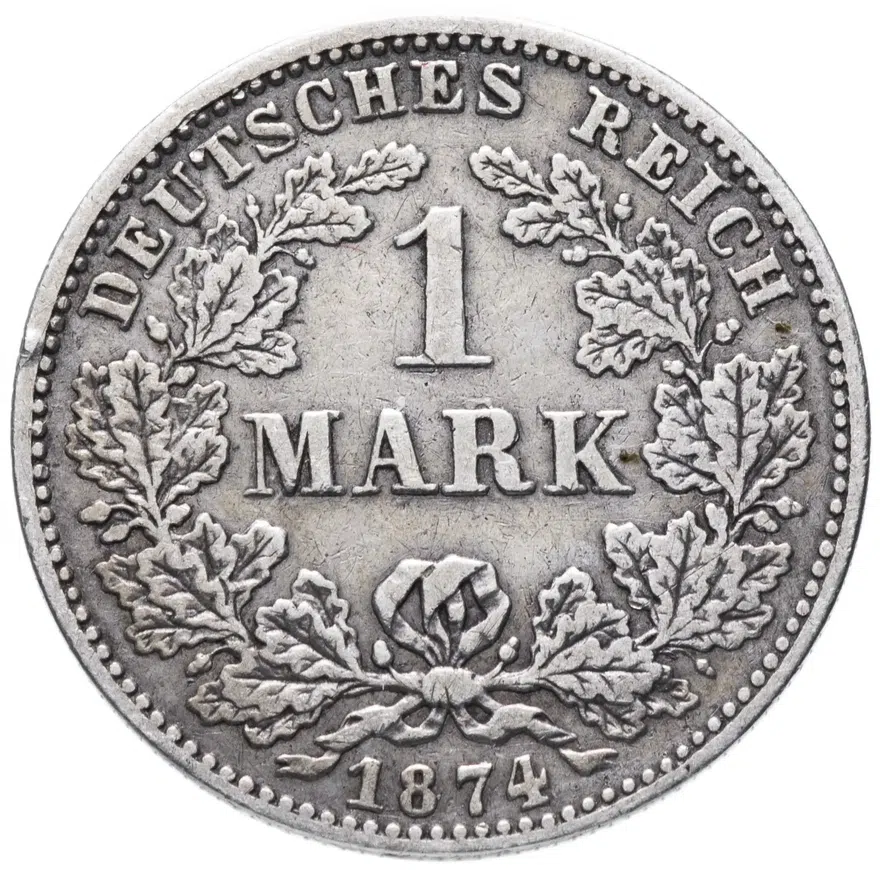 Германия (Германская Империя) 1 марка (mark) 1874 C, реверс