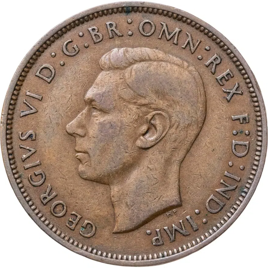 Великобритания 1 пенни (penny) 1938, реверс