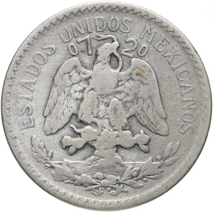 Мексика 50 сентаво (centavos) 1921, аверс