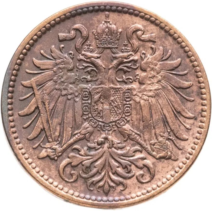 Австрия 2 геллера (heller) 1907, реверс