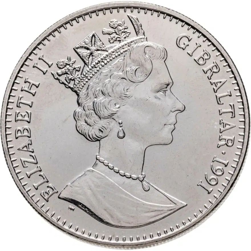 Гибралтар 1 крона (crown) 1991 XXV Летние Олимпийские игры, Барселона 1992 - Бокс, реверс