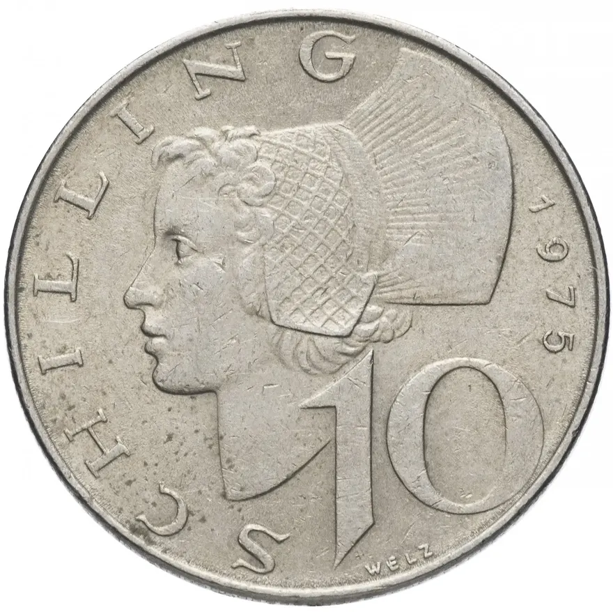 Австрия 10 шиллингов 1975