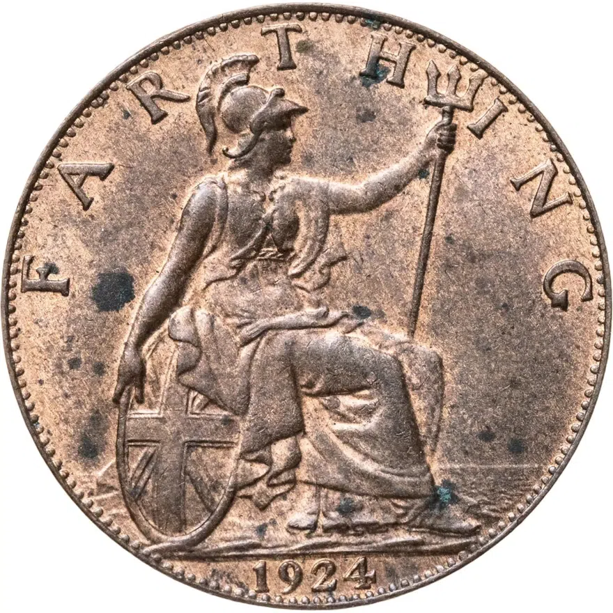 Великобритания 1 фартинг (farthing) 1924, аверс