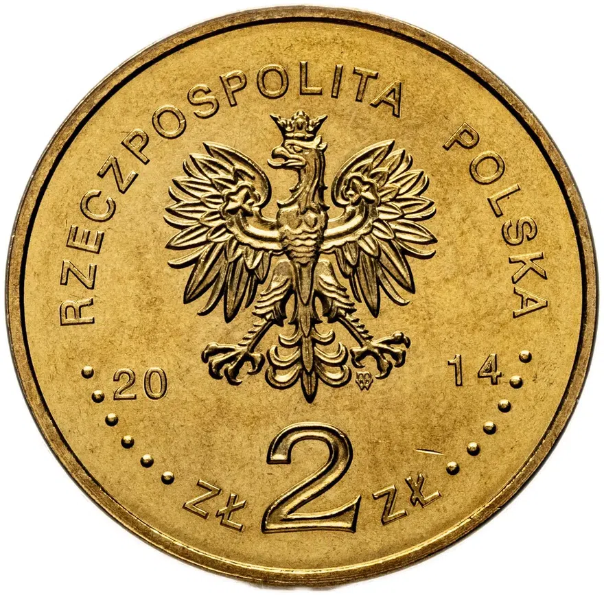 Польша 2 злотых (zlote) 2014  Канонизация Иоанна Павла II - 27 апреля 2014, реверс