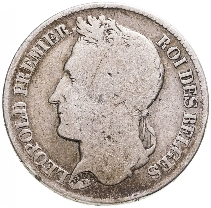Бельгия 2 франка (francs) 1843