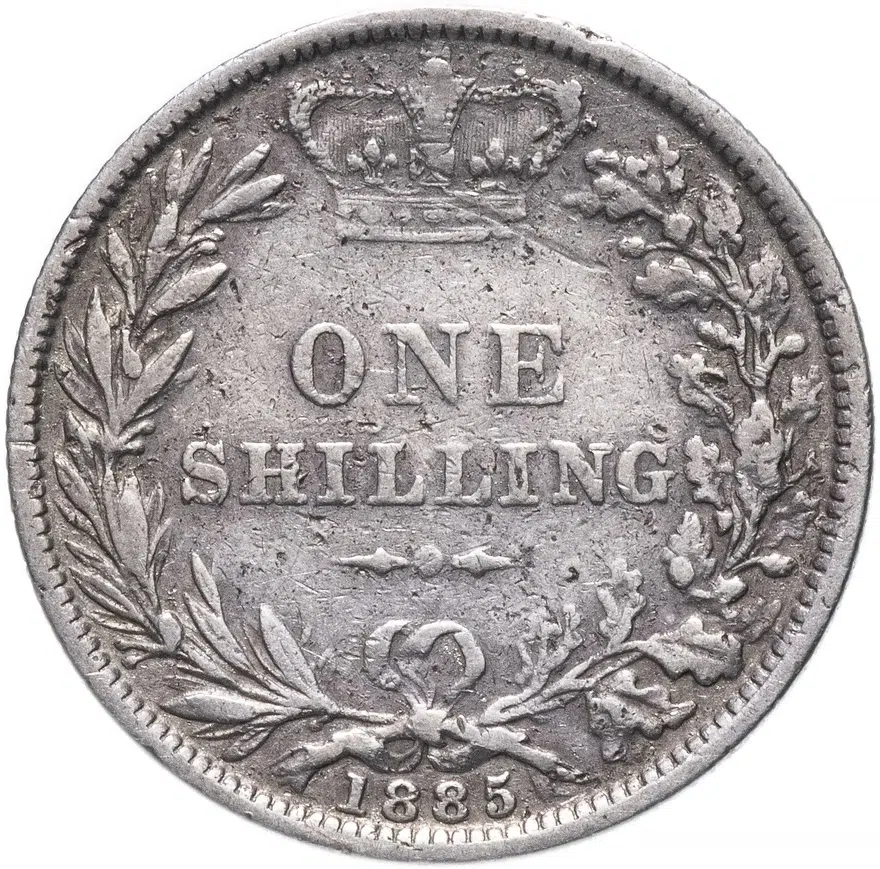 Великобритания 1 шиллинг (shilling) 1885