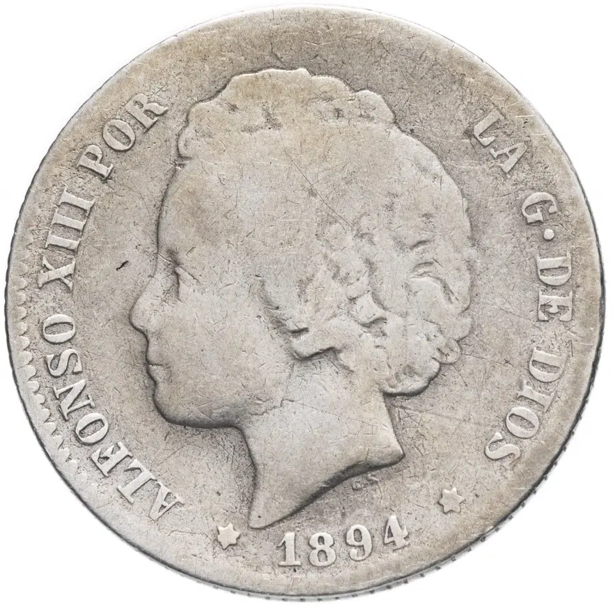Испания 1 песета (peseta) 1894