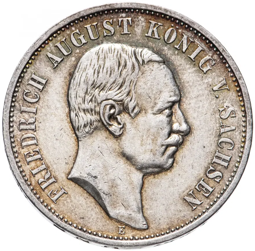 Германская Империя (Саксония) 3 марки 1908 "Е", аверс