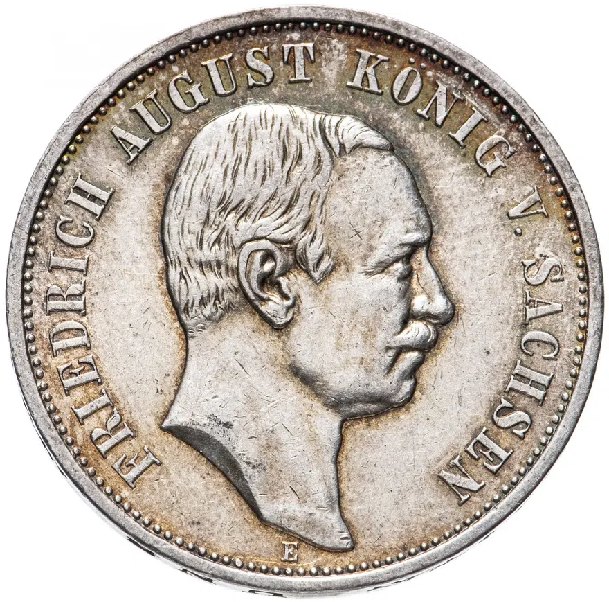 Германская Империя (Саксония) 3 марки 1908 "Е", реверс