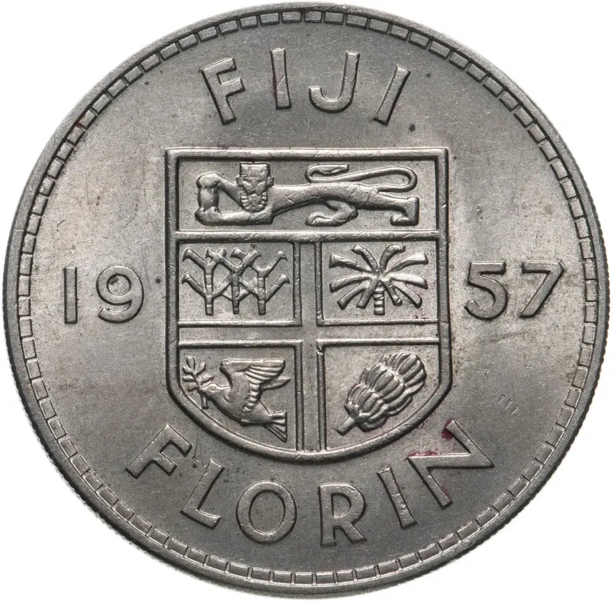 Фиджи 1 флорин (florin) 1957, аверс