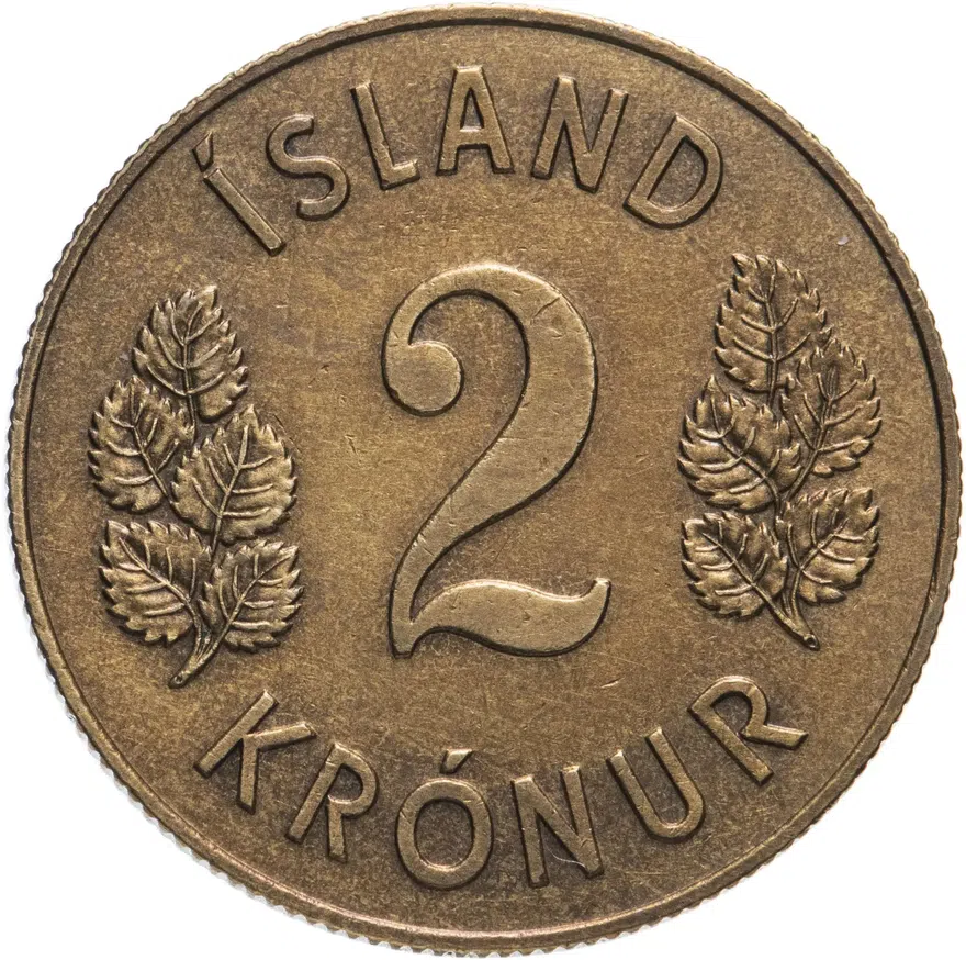 Исландия 2 кроны (kronur) 1958