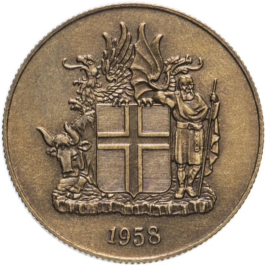 Исландия 2 кроны (kronur) 1958, реверс