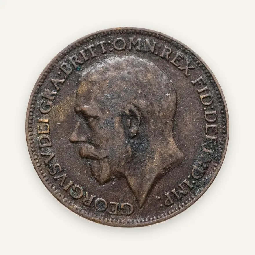 Великобритания 1 фартинг (farthing) 1921, аверс