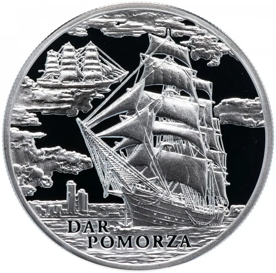 Беларусь 20 рублей 2009 "Парусные корабли - Дар Поморья (Dar Pomorza)", аверс