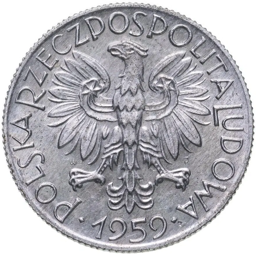 Польша 5 злотых (zlotych) 1959, реверс