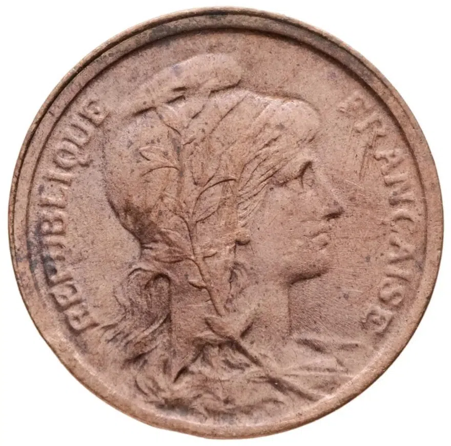 Франция 1 сантим (centime) 1919, реверс