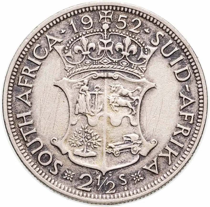 ЮАР 2 1/2 шиллинга (shillings) 1952