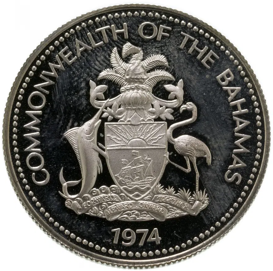 Багамы 50 центов (cents) 1974, реверс