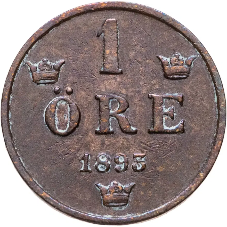Швеция 1 эре (ore) 1893