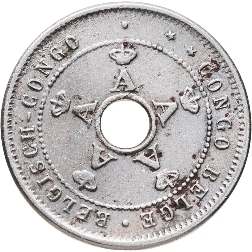 Бельгийское Конго 5 сантимов (centimes) 1910, реверс