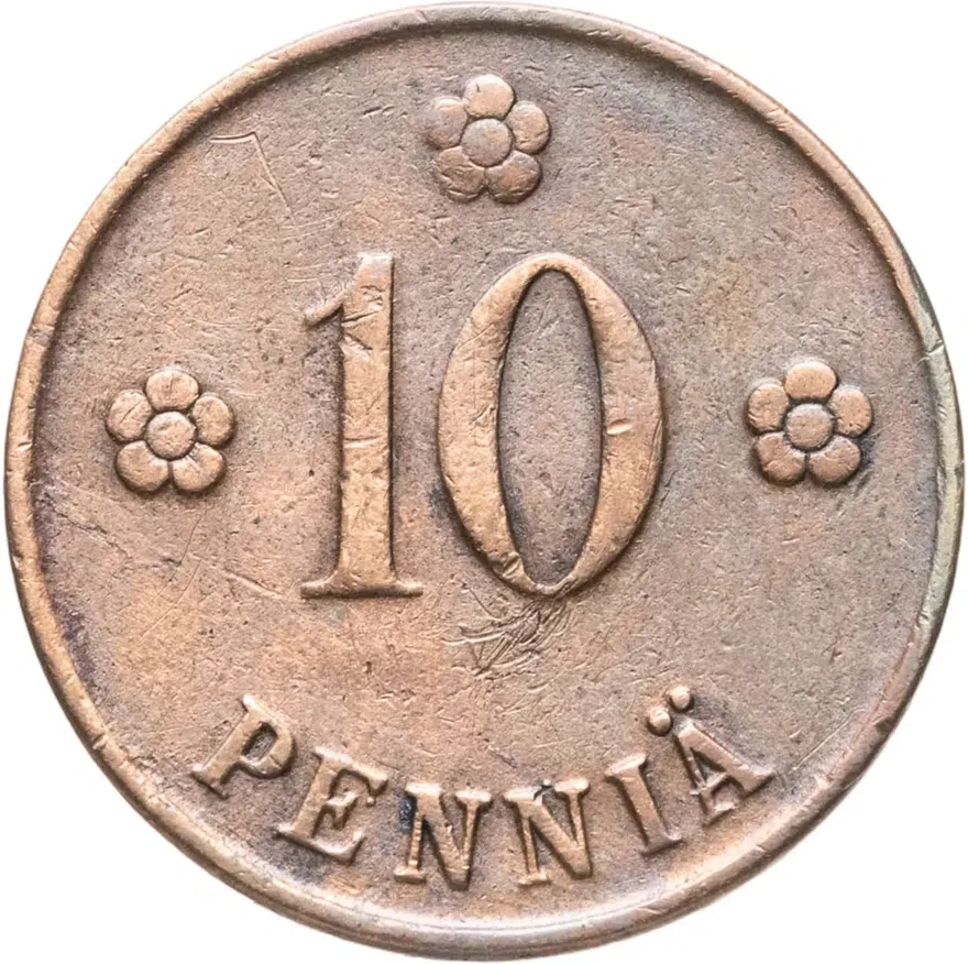 Финляндия 10 пенни (pennia) 1922