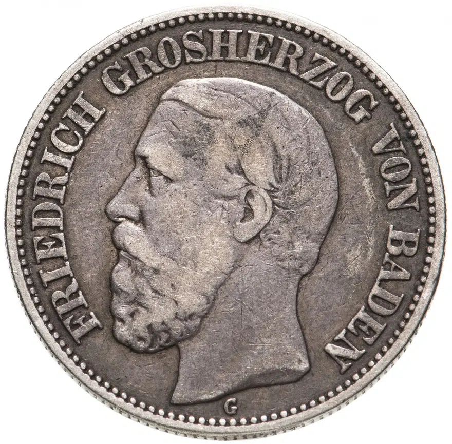 Германия (Империя) 2 марки (mark) 1877 Баден