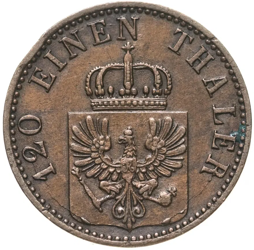 Пруссия 3 пфеннинга  1867 А, реверс