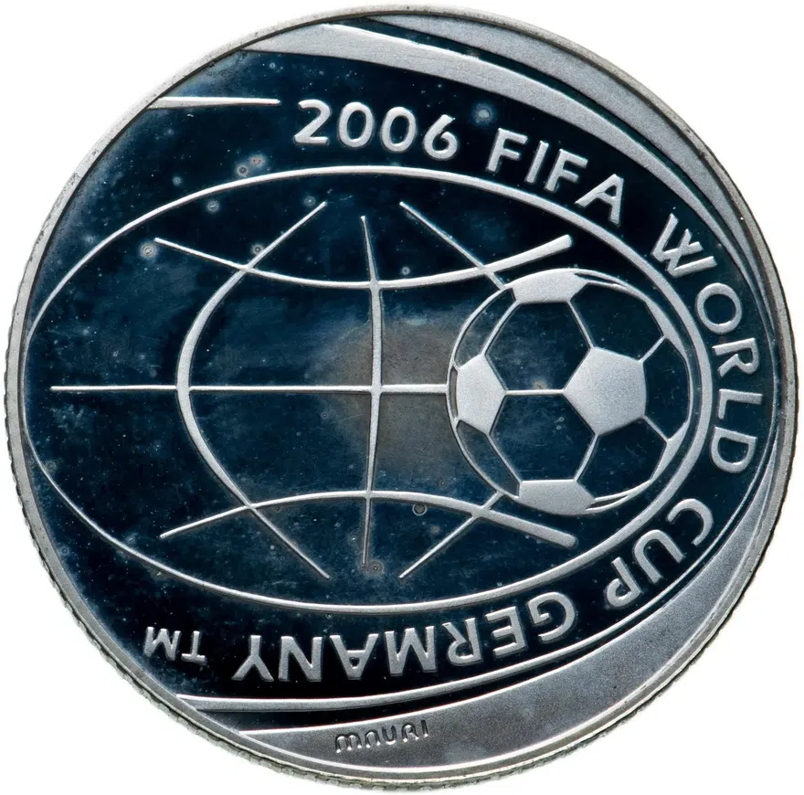 Италия 5 евро (euro) 2004 "Чемпионат мира по футболу 2006, Германия", реверс