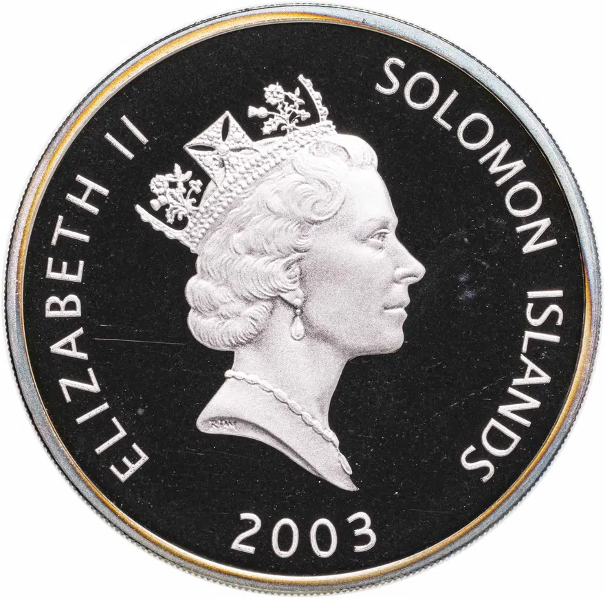 Соломоновы Острова 25 долларов (dollars) 2003  Самолёты - Bell X-1, реверс