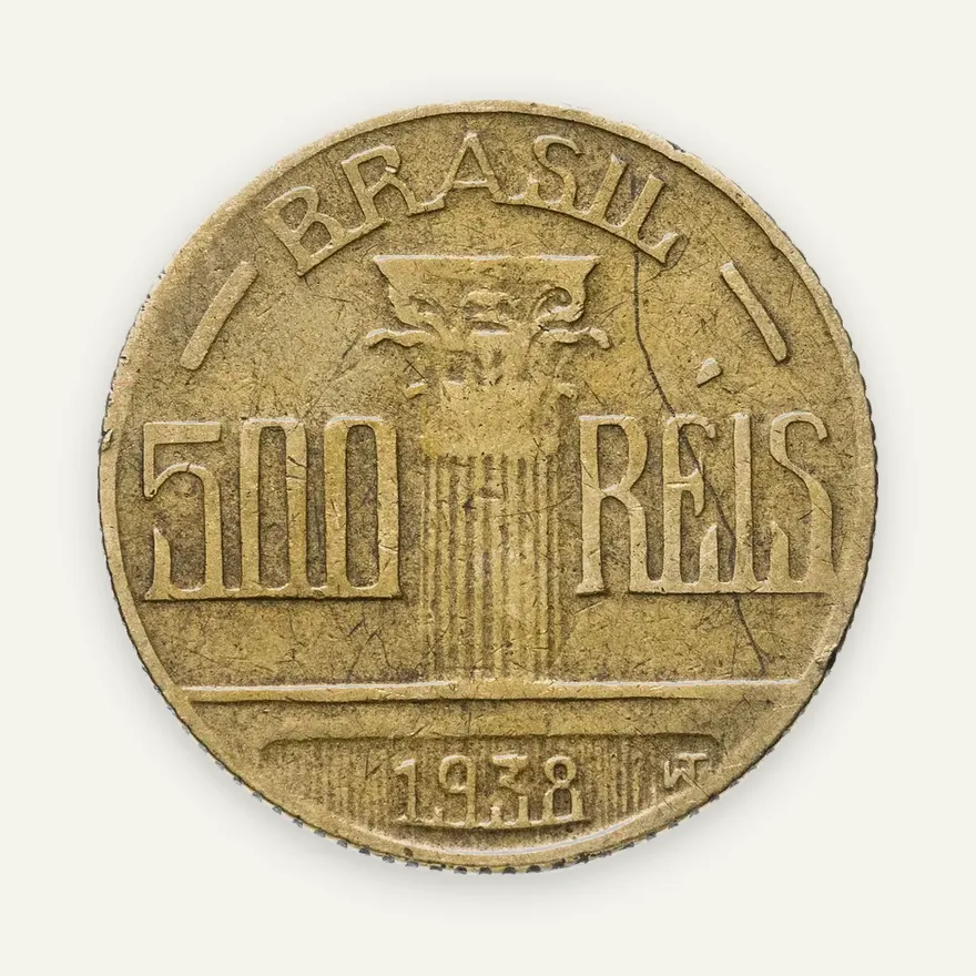 Бразилия 500 реалов (рейс, reis) 1938, реверс